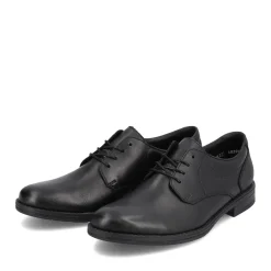Outlet Rieker Meskie Sznurowane Buty W Kolorze Ciemnej Czerni