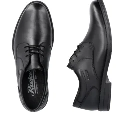 Outlet Rieker Meskie Sznurowane Buty W Kolorze Ciemnej Czerni