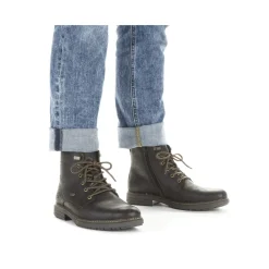 Hot Rieker Meskie Sznurowane Buty W Kolorze Kawowo-Brazowym