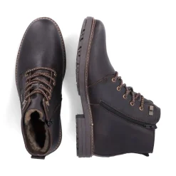 Hot Rieker Meskie Sznurowane Buty W Kolorze Kawowo-Brazowym
