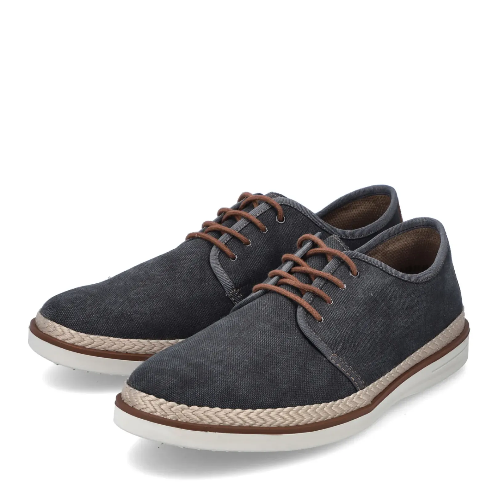 New Rieker Meskie Sznurowane Buty W Kolorze Ciemnoszarym