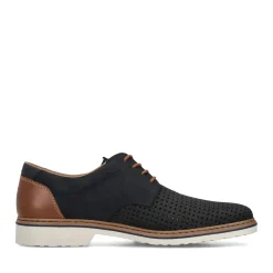 Fashion Rieker Meskie Sznurowane Buty W Kolorze Stalowoniebieskim