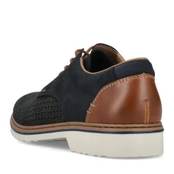 Fashion Rieker Meskie Sznurowane Buty W Kolorze Stalowoniebieskim