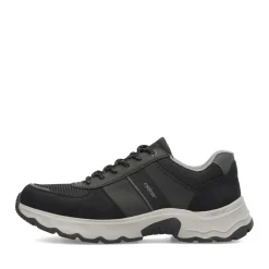 Fashion Rieker Meskie Sznurowane Buty W Kolorze Asfaltowo-Czarnym