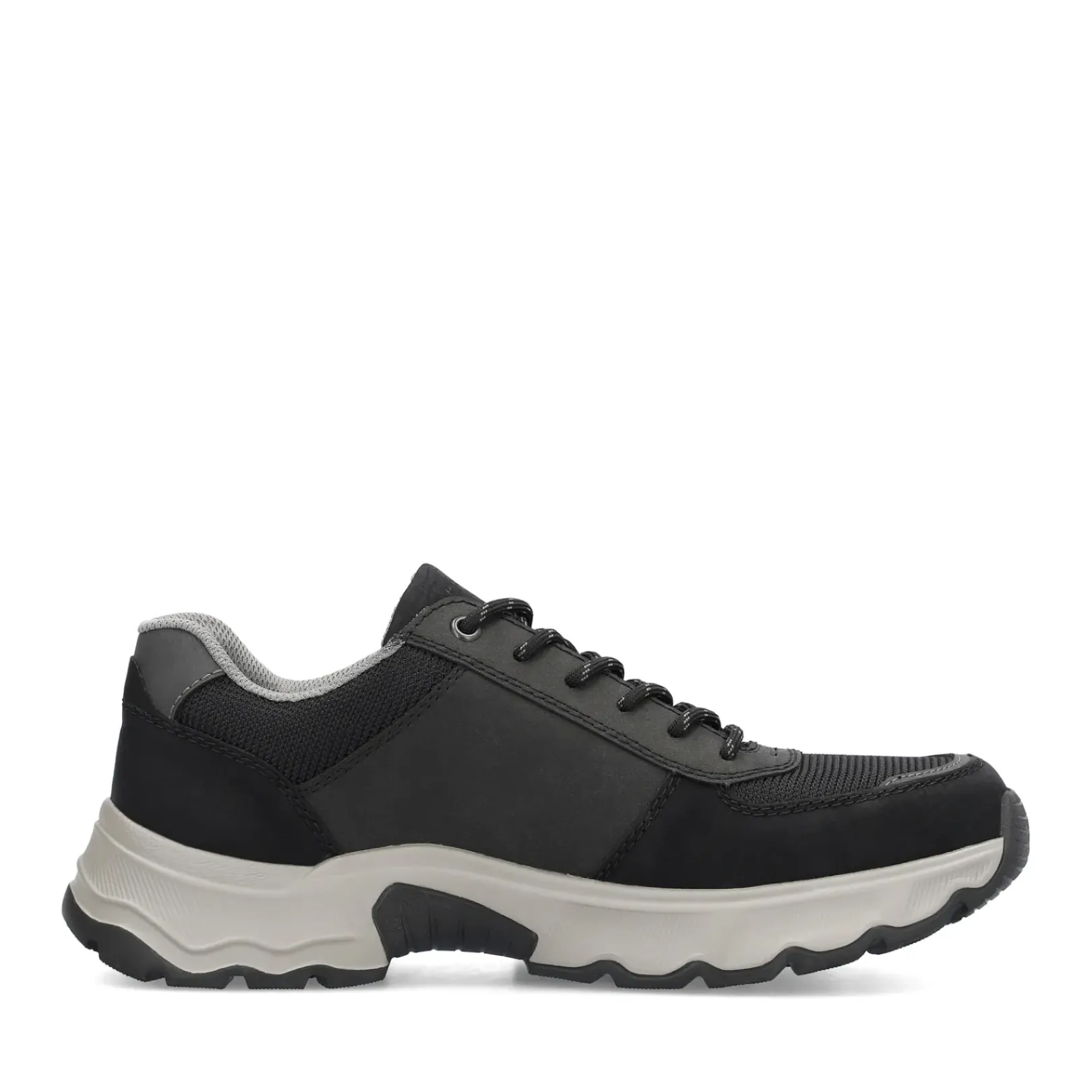 Fashion Rieker Meskie Sznurowane Buty W Kolorze Asfaltowo-Czarnym