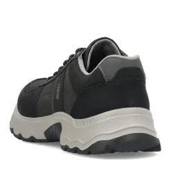 Fashion Rieker Meskie Sznurowane Buty W Kolorze Asfaltowo-Czarnym