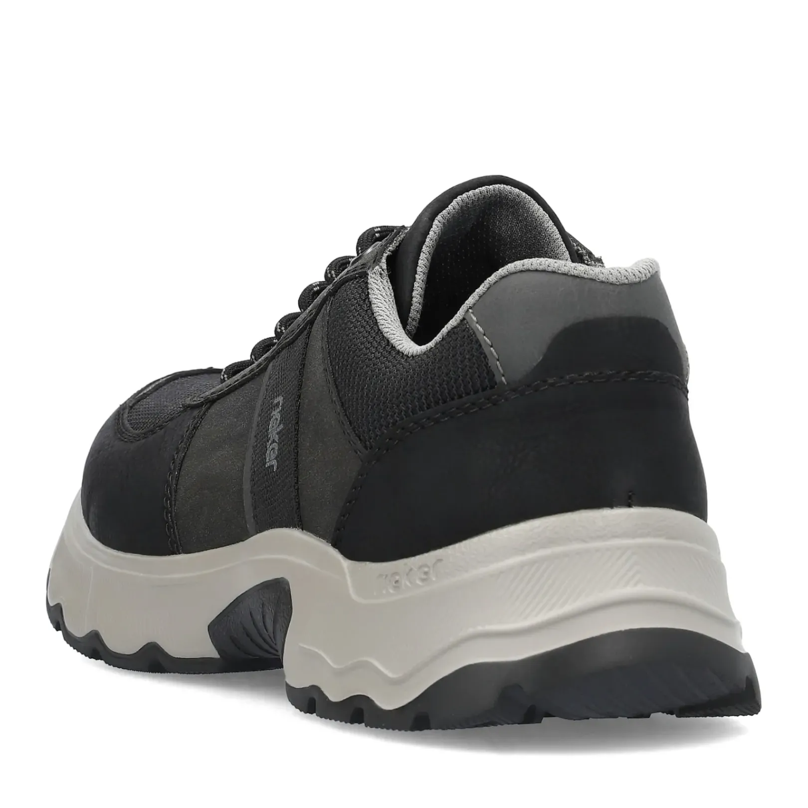 Fashion Rieker Meskie Sznurowane Buty W Kolorze Asfaltowo-Czarnym