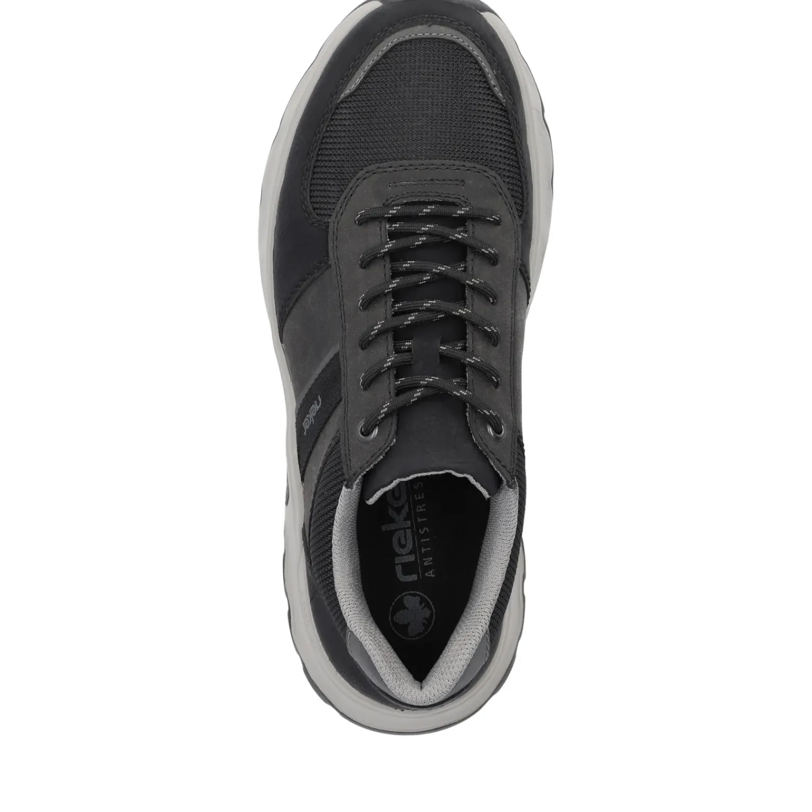 Fashion Rieker Meskie Sznurowane Buty W Kolorze Asfaltowo-Czarnym
