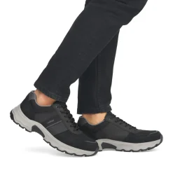 Fashion Rieker Meskie Sznurowane Buty W Kolorze Asfaltowo-Czarnym