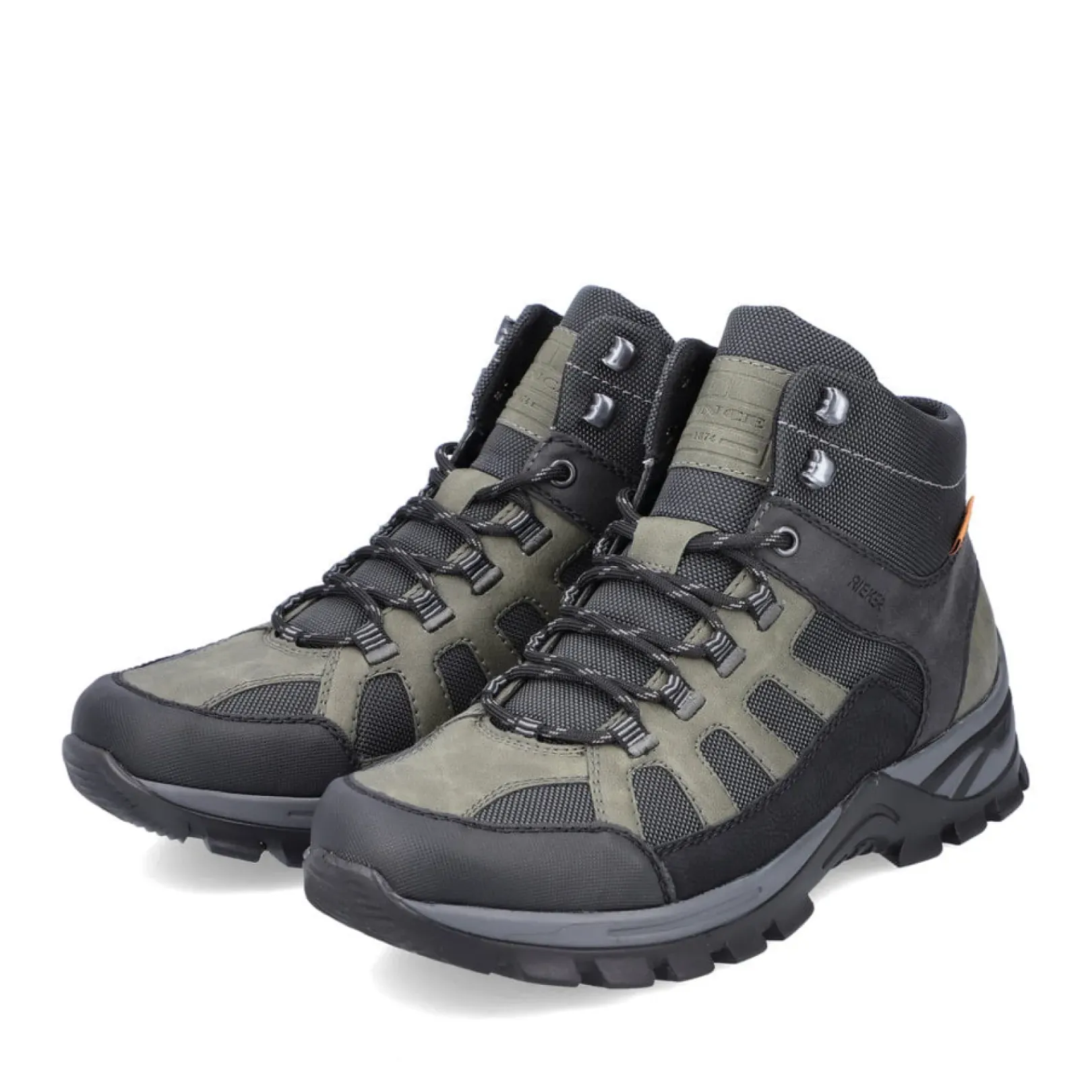 Best Rieker Meskie Sznurowane Buty W Kolorze Zieleni Khaki