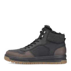 Clearance Rieker Meskie Sznurowane Buty , Asfaltowe, Czarne