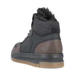 Clearance Rieker Meskie Sznurowane Buty , Asfaltowe, Czarne