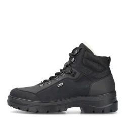 New Rieker Meskie Sznurowane Buty , Asfaltowe, Czarne