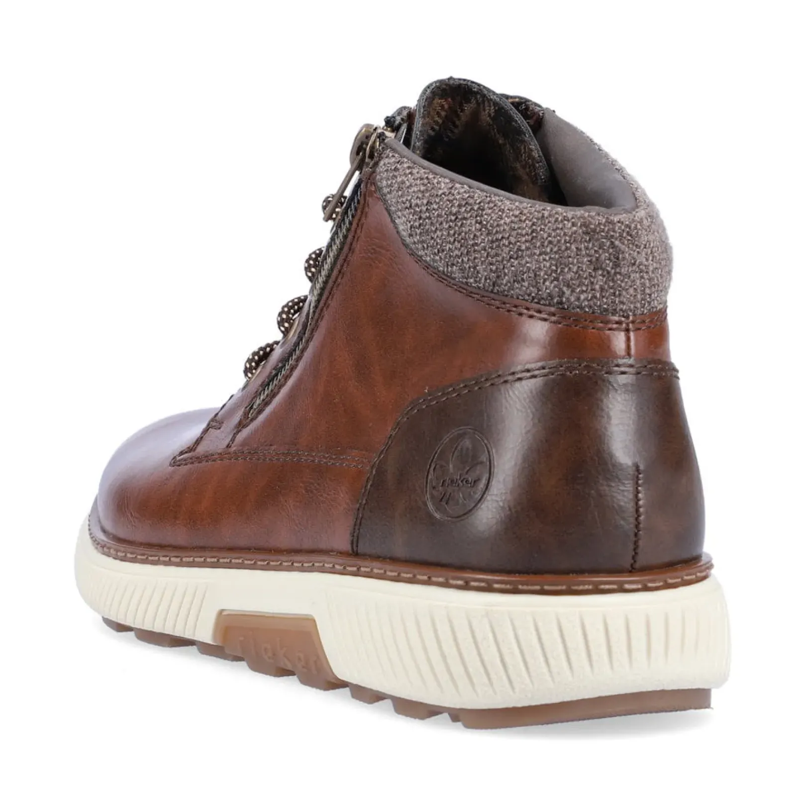 Online Rieker Meskie Sznurowane Buty W Kolorze Kawowo-Brazowym