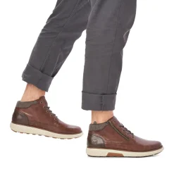 Online Rieker Meskie Sznurowane Buty W Kolorze Kawowo-Brazowym