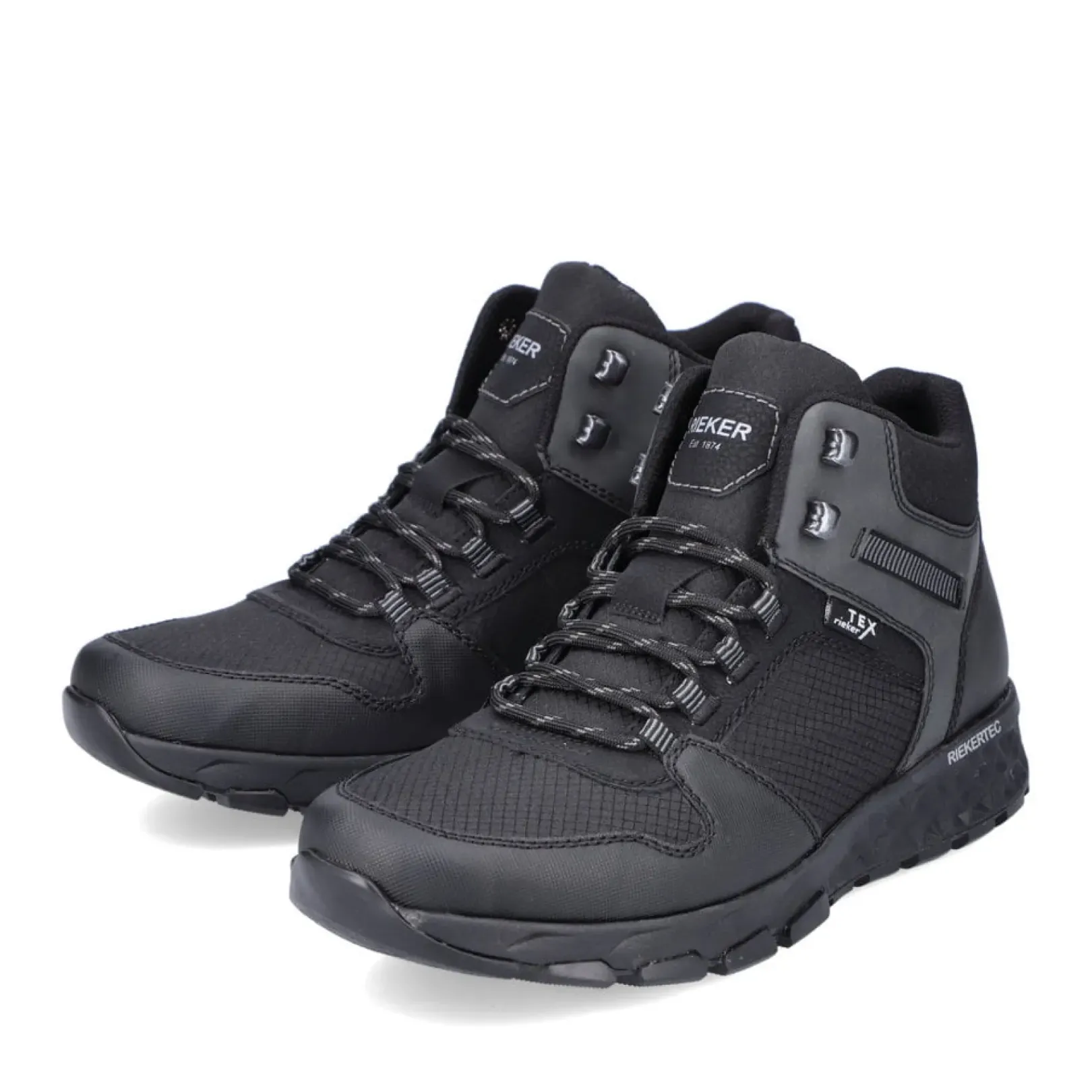 Sale Rieker Meskie Sznurowane Buty W Kolorze Kruczoczarnym