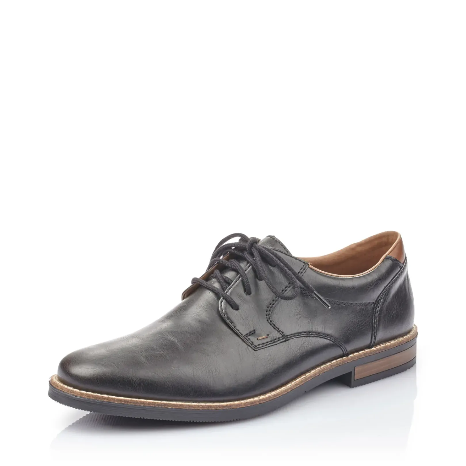 Sale Rieker Meskie Sznurowane Buty W Kolorze Czarnym, Blyszczacym