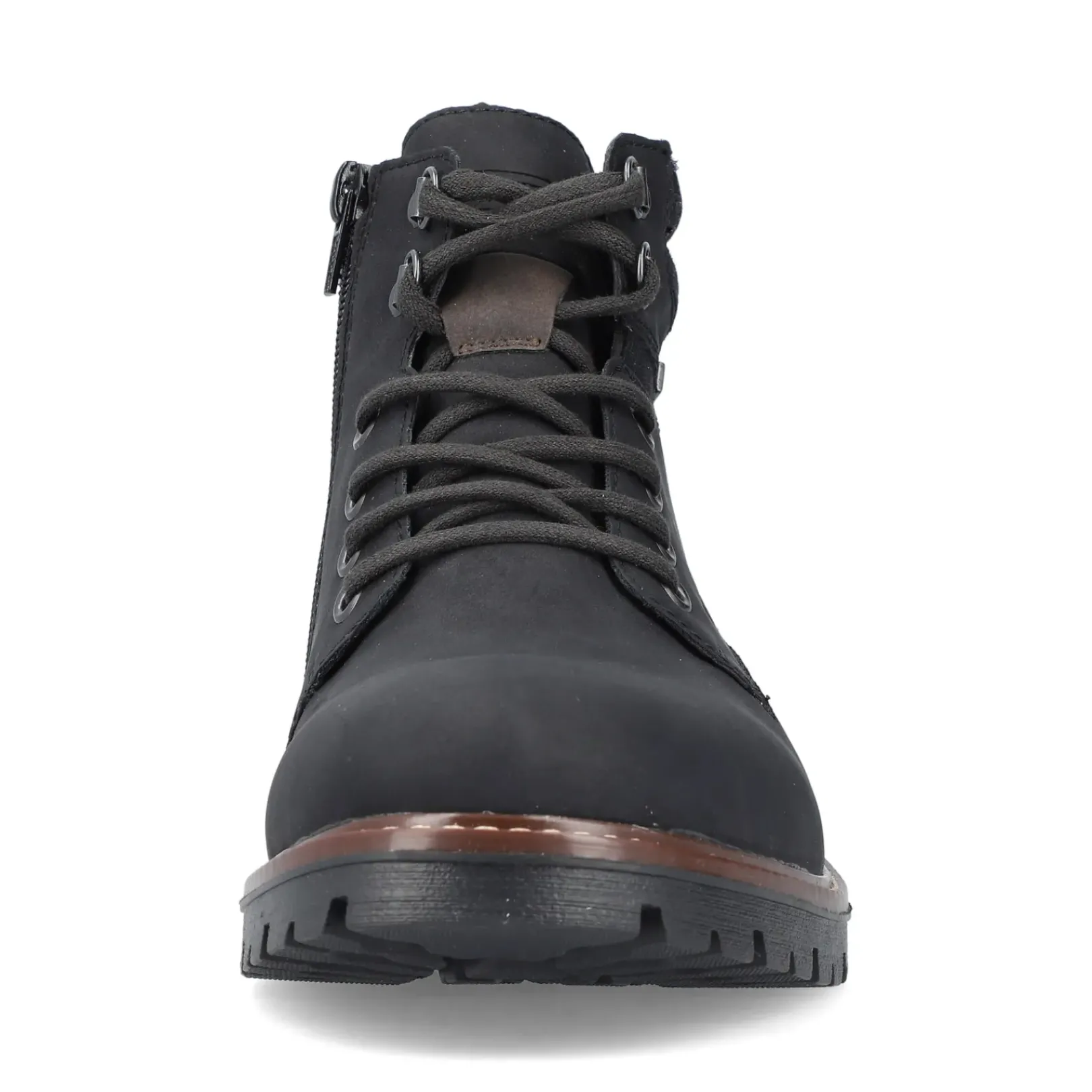 Discount Rieker Meskie Sznurowane Buty , Asfaltowe, Czarne