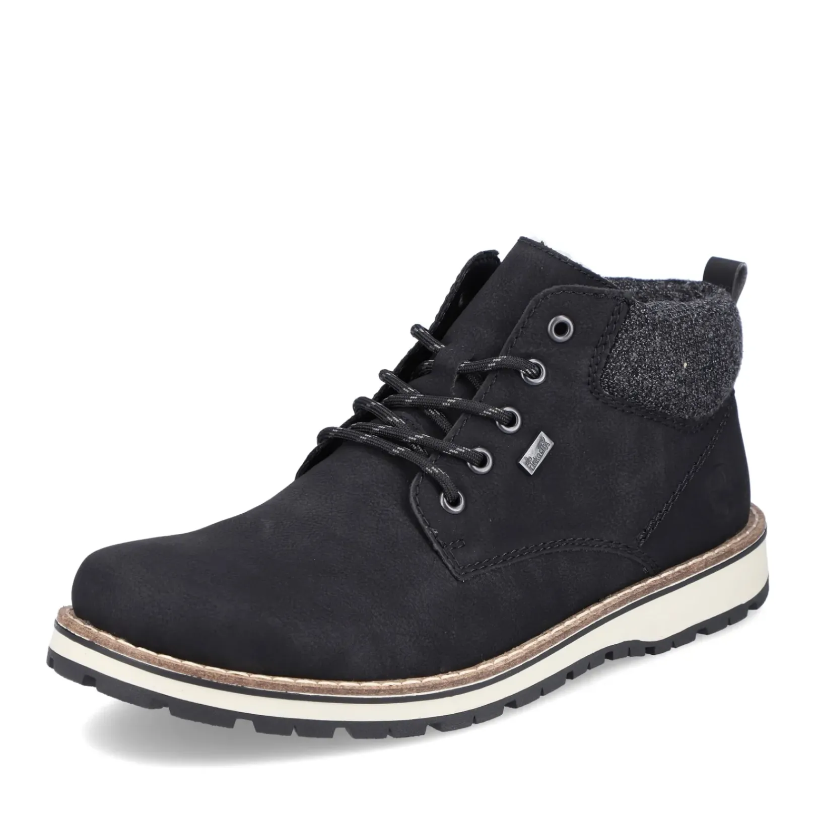 Discount Rieker Meskie Sznurowane Buty W Kolorze Miejskim W Kolorze Czarnym