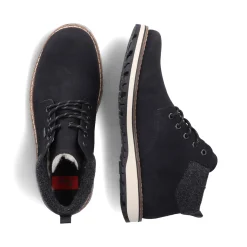Discount Rieker Meskie Sznurowane Buty W Kolorze Miejskim W Kolorze Czarnym