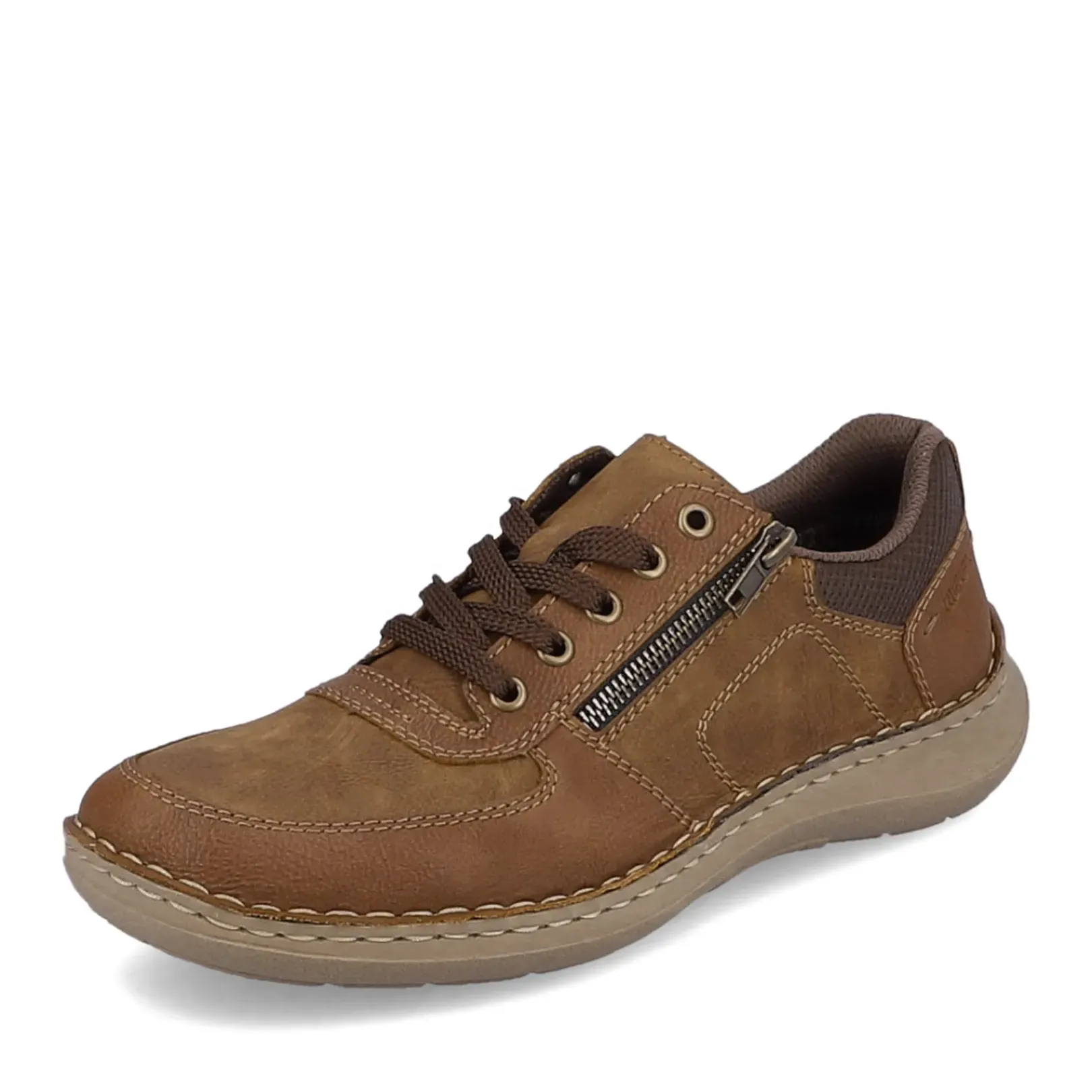 Outlet Rieker Meskie Sznurowane Buty W Kolorze Kawowego Brazu
