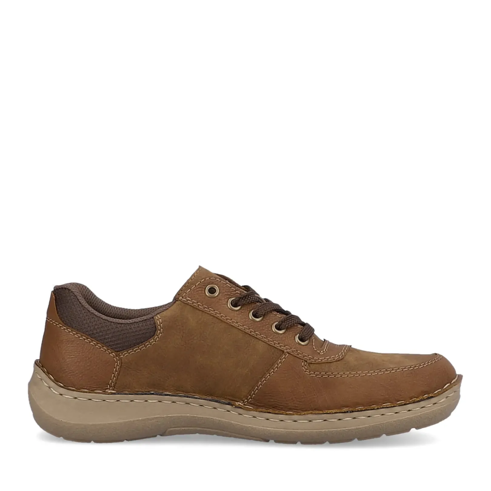 Outlet Rieker Meskie Sznurowane Buty W Kolorze Kawowego Brazu