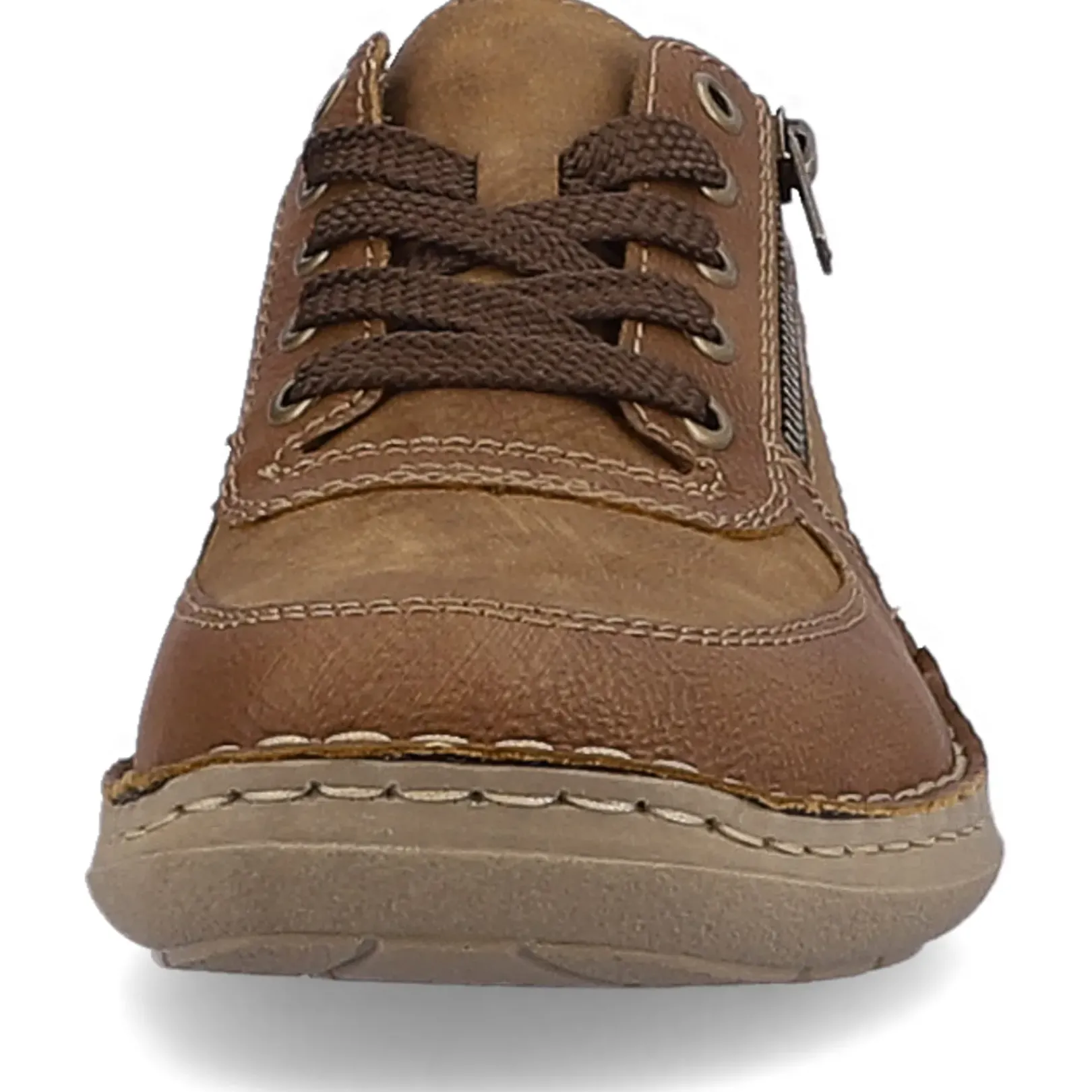 Outlet Rieker Meskie Sznurowane Buty W Kolorze Kawowego Brazu