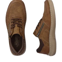 Outlet Rieker Meskie Sznurowane Buty W Kolorze Kawowego Brazu