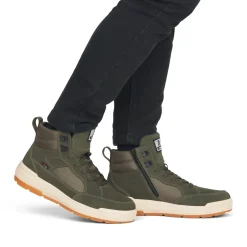 Outlet Rieker Meskie Tenisowki High Khaki W Kolorze Zielonym