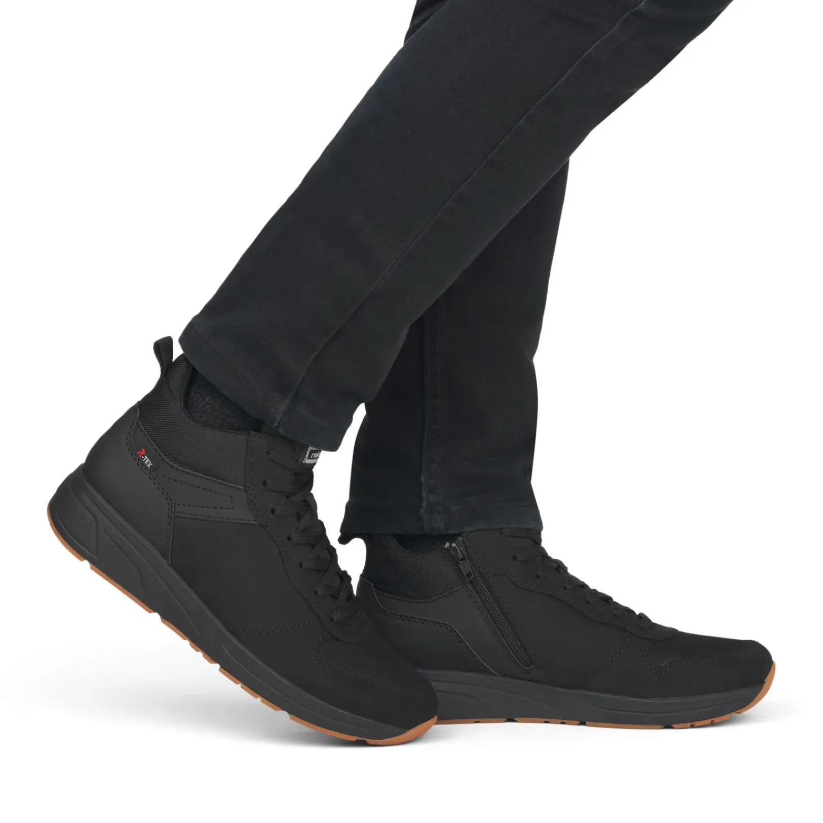 Fashion Rieker Meskie Tenisowki High Midnight Black