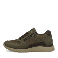 Sale Rieker Meskie Tenisowki Low Army W Kolorze Zielono-Oliwkowo-Brazowym