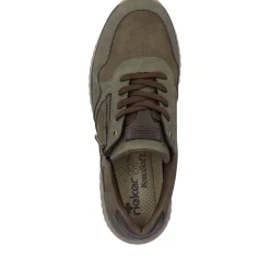 Sale Rieker Meskie Tenisowki Low Army W Kolorze Zielono-Oliwkowo-Brazowym