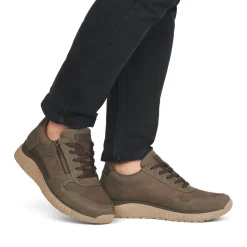 Sale Rieker Meskie Tenisowki Low Army W Kolorze Zielono-Oliwkowo-Brazowym