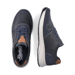 New Rieker Meskie Tenisowki Low W Kolorze Niebiesko-Szarym