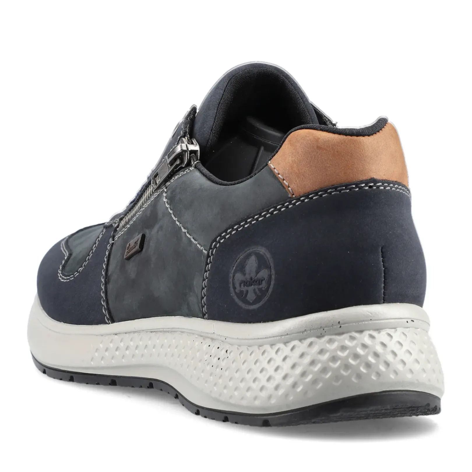 New Rieker Meskie Tenisowki Low W Kolorze Niebiesko-Szarym