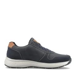 New Rieker Meskie Tenisowki Low W Kolorze Niebiesko-Szarym