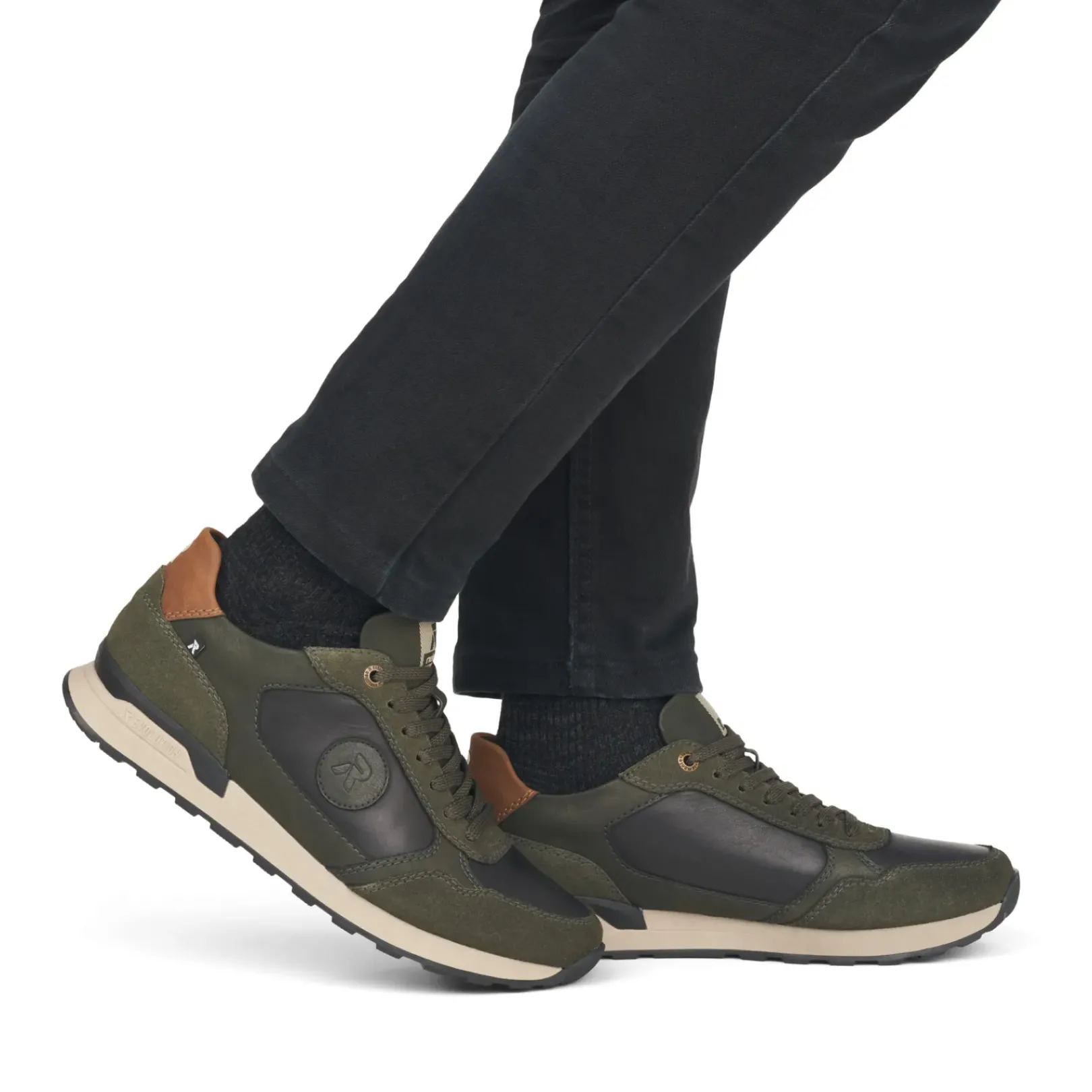 Online Rieker Meskie Tenisowki Low Rainforest Green