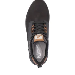 Discount Rieker Meskie Tenisowki Niskie, Ciemno-Czarne, Drewniano-Brazowe