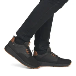 Discount Rieker Meskie Tenisowki Niskie, Ciemno-Czarne, Drewniano-Brazowe