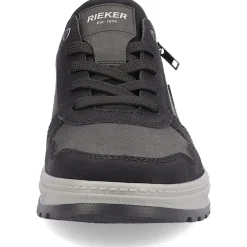 Discount Rieker Meskie Tenisowki , Niskie, Asfaltowe, Czarne