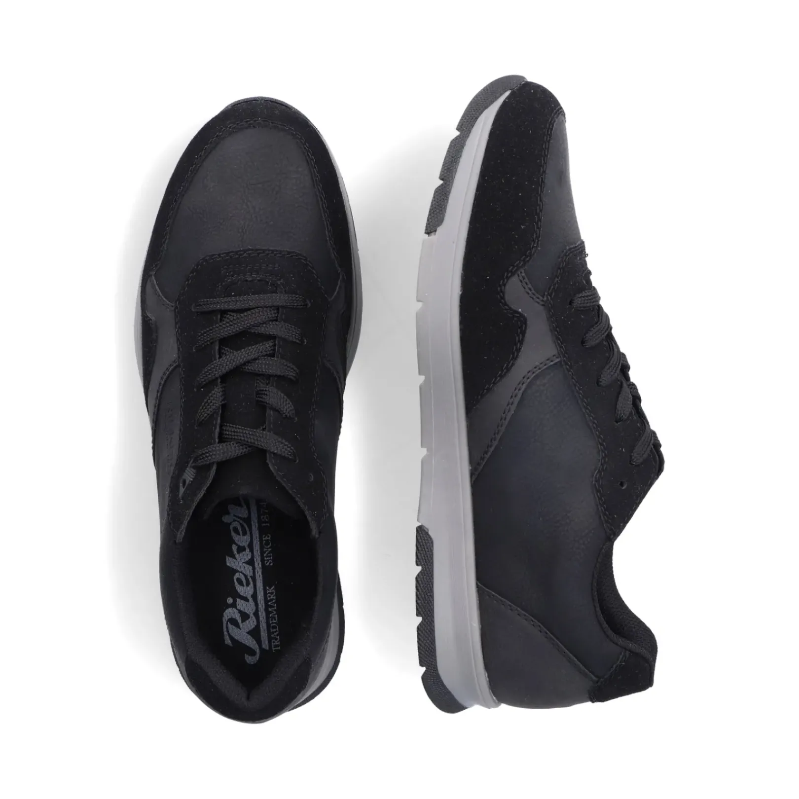 Clearance Rieker Meskie Tenisowki , Niskie, Asfaltowe, Czarne