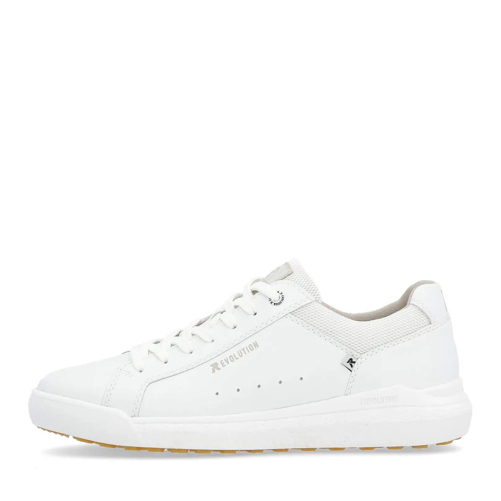 Fashion Rieker Meskie Tenisowki Niskie, Perlowo-Biale