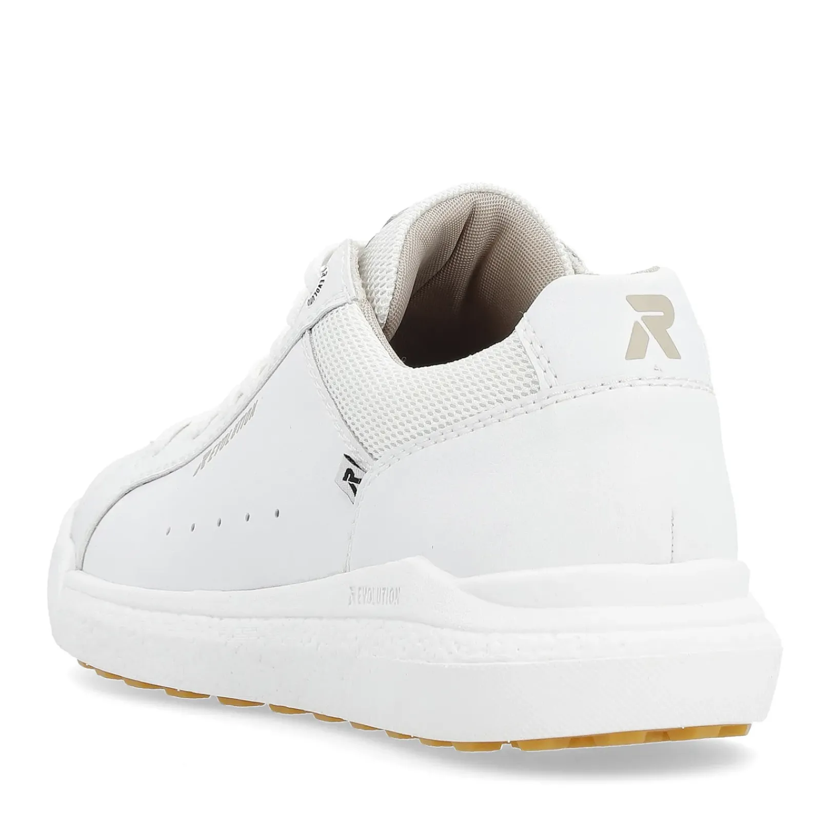Fashion Rieker Meskie Tenisowki Niskie, Perlowo-Biale