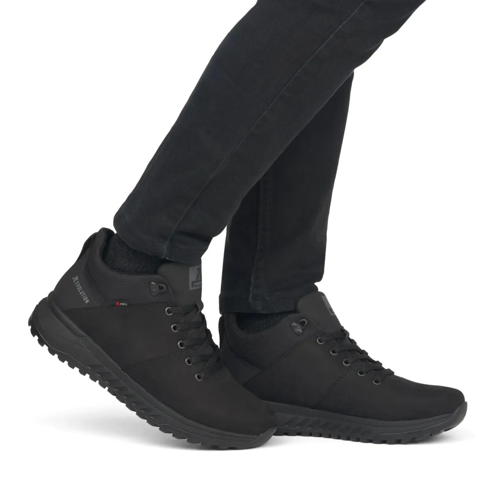 Fashion Rieker Meskie Tenisowki , Wysokie, W Kolorze Glebokiej Czerni