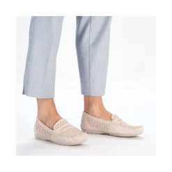 Discount Rieker Mokasyny Damskie W Delikatnym Rozu