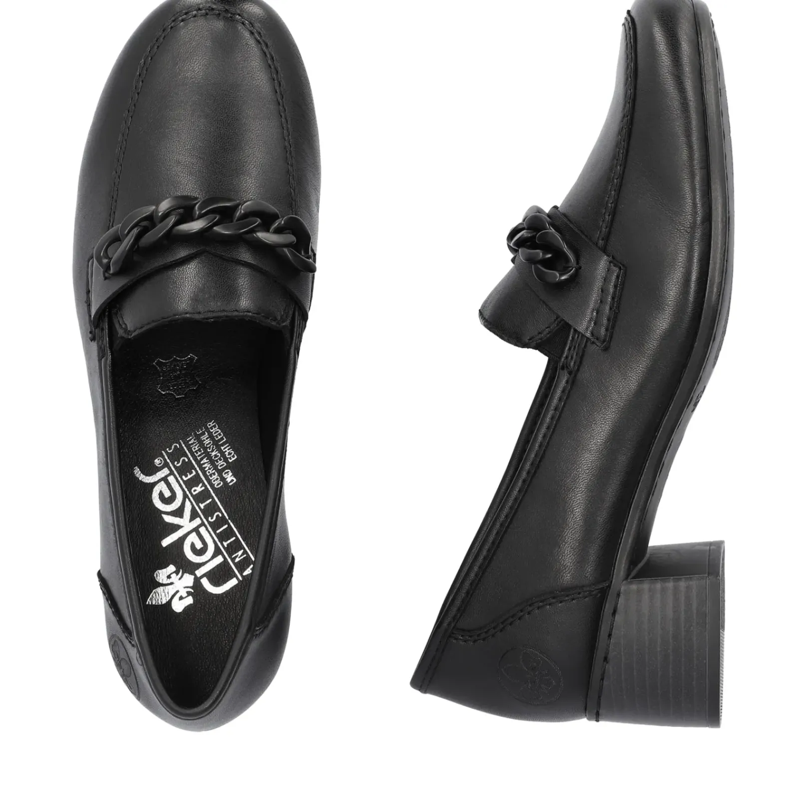 Clearance Rieker Mokasyny Damskie W Kolorze Ciemnej Czerni