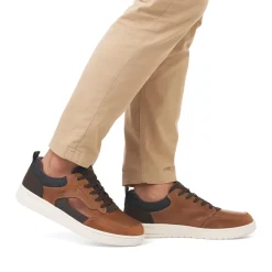 Fashion Rieker Niskie Tenisowki Meskie W Kolorze Kawowym, Brazowym
