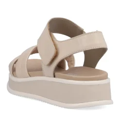 Fashion Rieker Sandaly Damskie Z Paskiem W Kolorze Kremowo-Bezowym