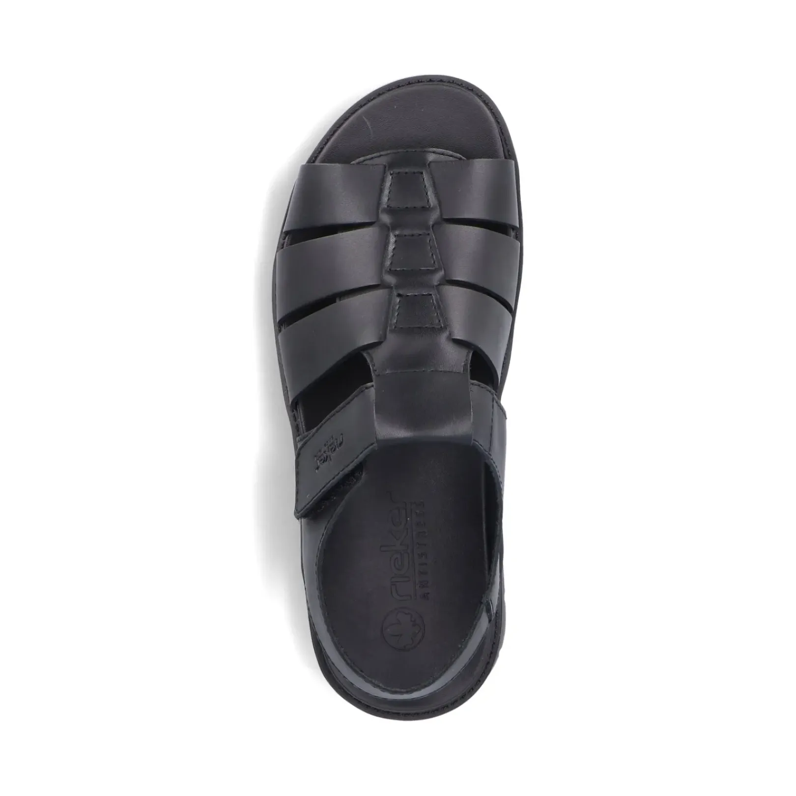 New Rieker Sandaly Meskie W Kolorze Ciemnej Czerni