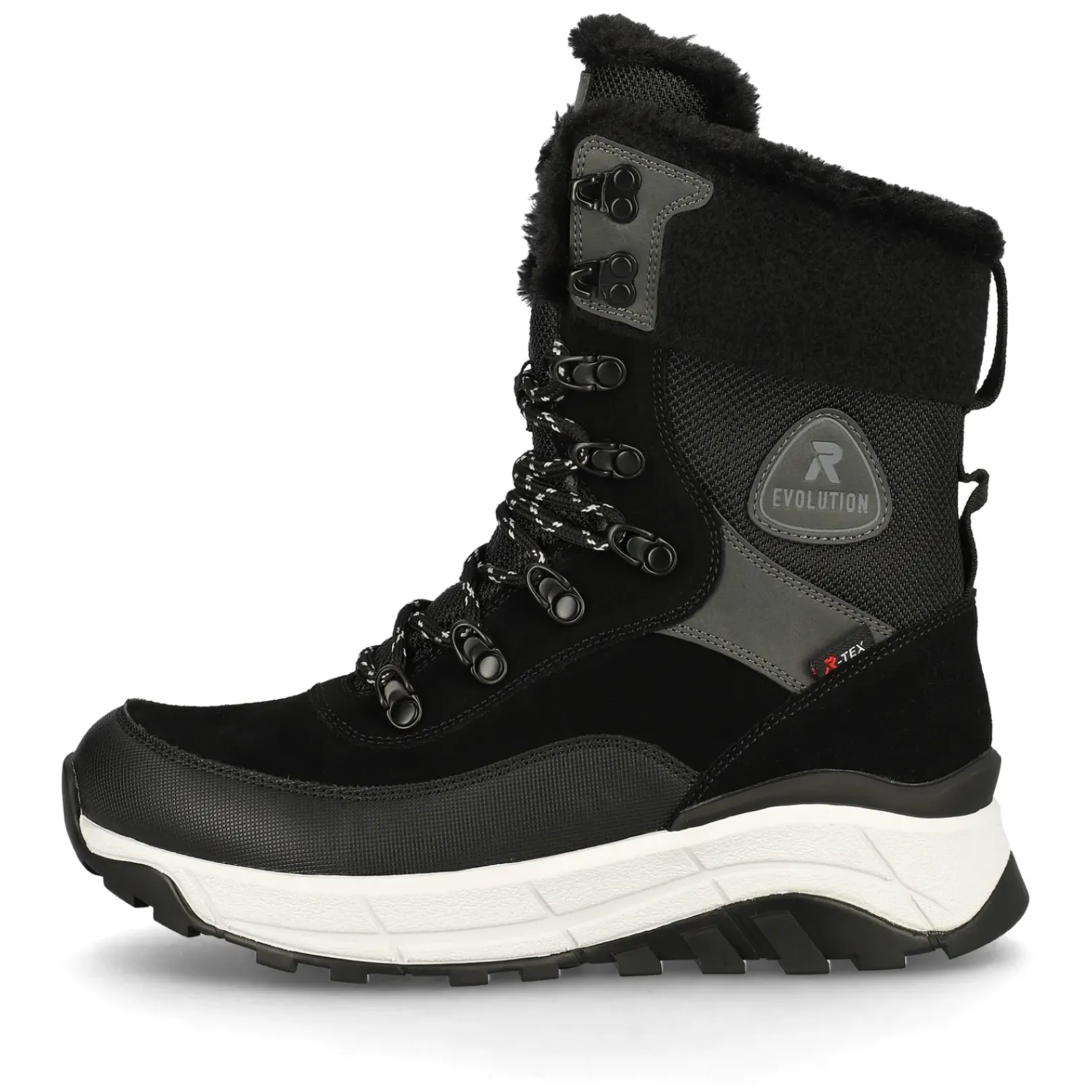 Clearance Rieker Sznurowane Botki Damskie Steel Black